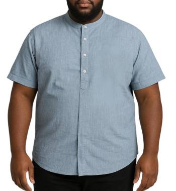 MAXFORT EASY camicia coreana manica corta taglie forti uomo lino 1263