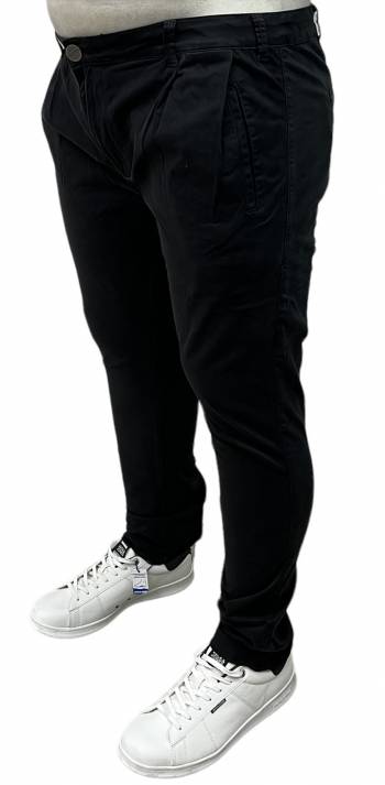 MAXFORT chinos taglie forti uomo ryu nero