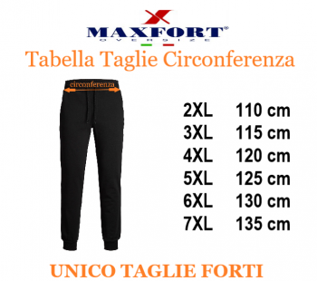 BLOCCO 38 pantalone tuta taglie forti uomo 38424