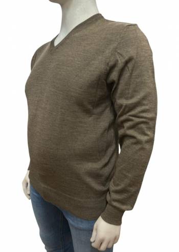 MAXFORT maglia lana merino scollata taglie forti uomo 3330