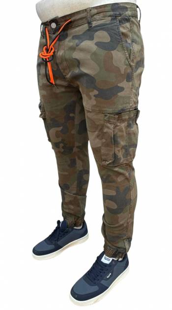 BLOCCO38 pantalone cargo taglie forti uomo B38421