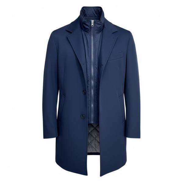 KU trench tessuto tecnico taglie forti uomo KU2003