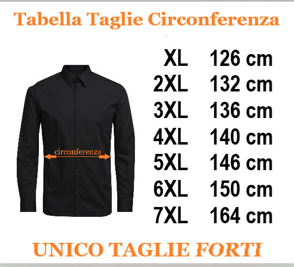 KU camicia taglie forti uomo 2090