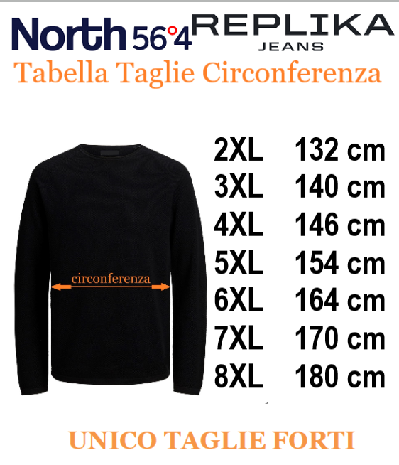 NORTH LATITUDE polo manica lunga taglie forti uomo 53119