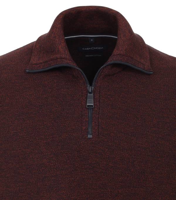 CASAMODA maglia cotone zip taglie forti uomo 413705