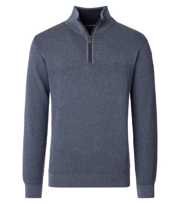 CASAMODA maglia cotone zip taglie forti uomo 454382