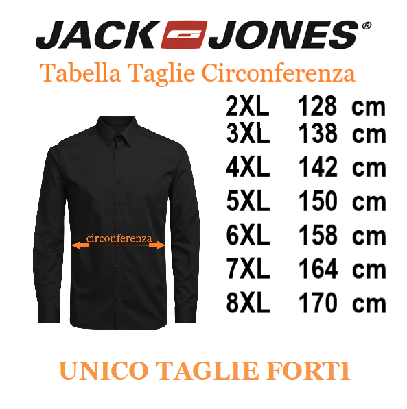 JACK&JONES camicia oxford taglie forti uomo 12190444