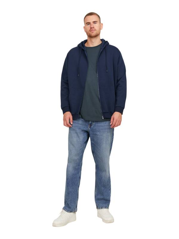 JACK&JONES felpa cotone felpato taglie forti uomo 12250596
