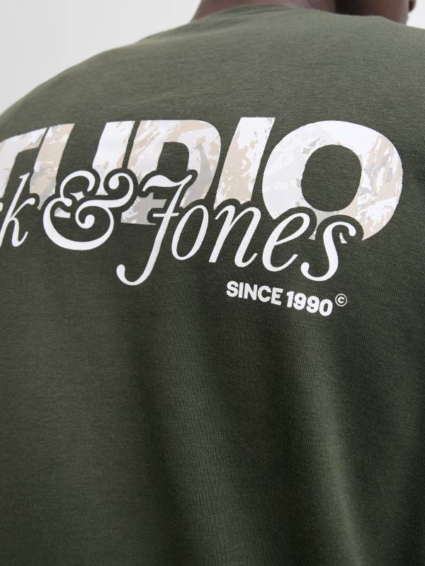 JACK&JONES felpa cotone felpato taglie forti uomo 12285534
