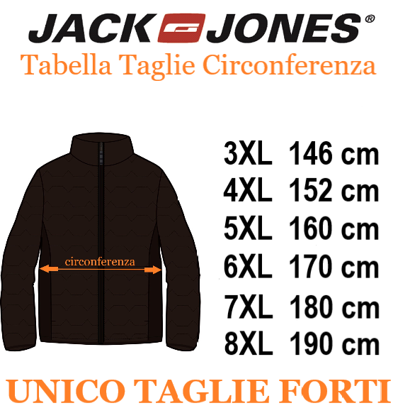 JACK&JONES giubbino parka taglie forti uomo 12279887