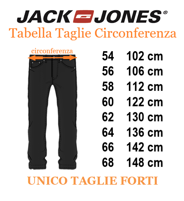JACK&JONES jeans taglie forti uomo 12284340