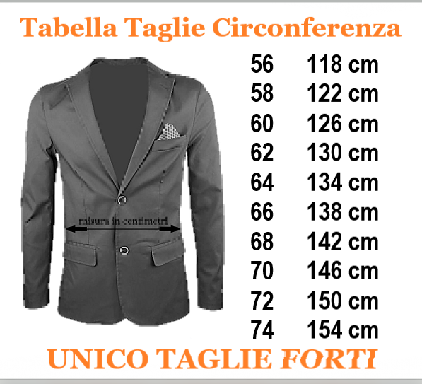 LINO CLEMENTE giacca drop 4 taglie forti uomo 25260