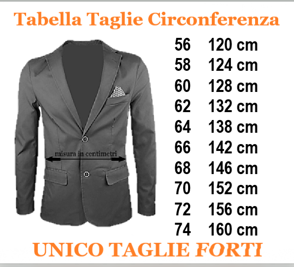 LINO CLEMENTE giacca drop 4 taglie forti uomo 25260