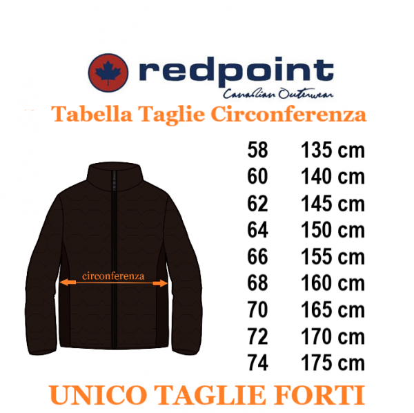 REDPOINT giubbino parka taglie forti uomo kev