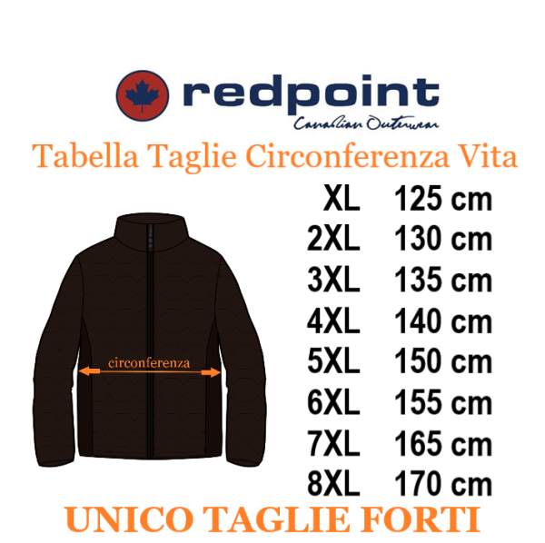 REDPOINT giubbino taglie forti uomo Pad