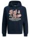 JACK&JONES felpa cotone felpato taglie forti uomo 12258873